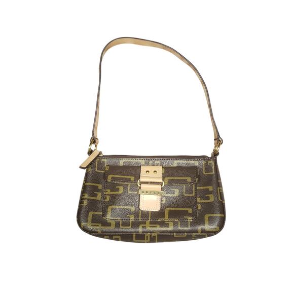 Vintage y2k GUESS Mini Purse hand shoulder bag G Leather logo - Picture 1 of 8